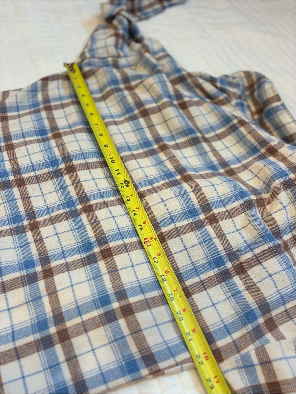 Altar'd State Blue Brown Plaid Flannel Oversized Shacket Women's Small - Picture 3 of 7